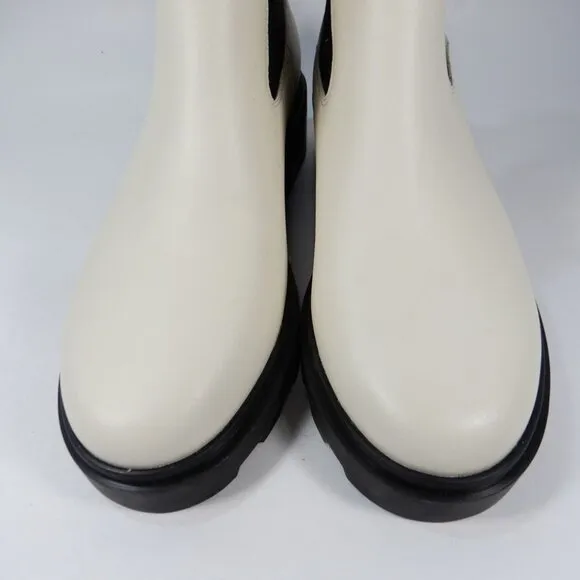 Madewell The Wyckoff Chelsea Lug Sole Boots Size 9.5 Pale Parchment LEATHER NEW