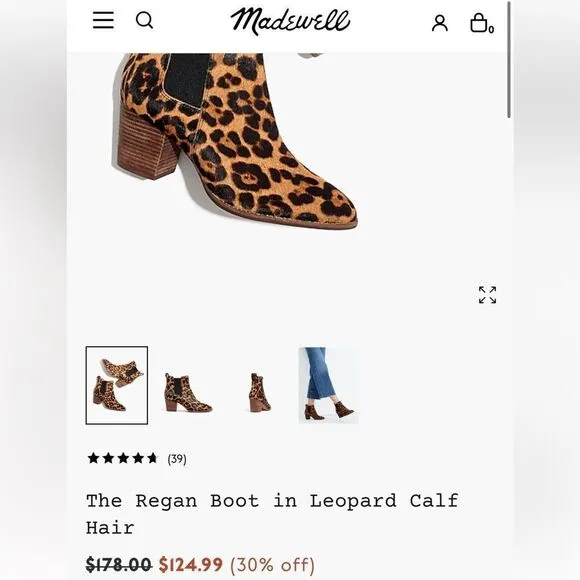 Madewell The Regan Boot in Leopard Calf Hair