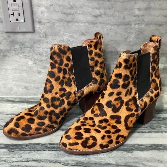 Madewell The Regan Boot in Leopard Calf Hair