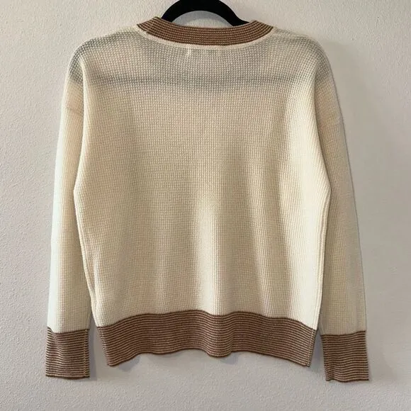 madewell tipped cashmere crewneck sweater