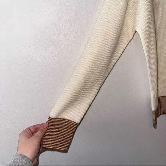 madewell tipped cashmere crewneck sweater