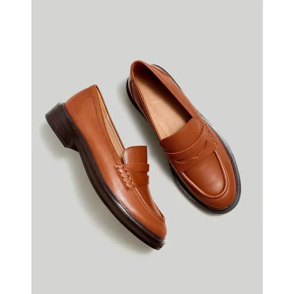 Madewell Vernon Loafers Penny Loafers in Dried Maple