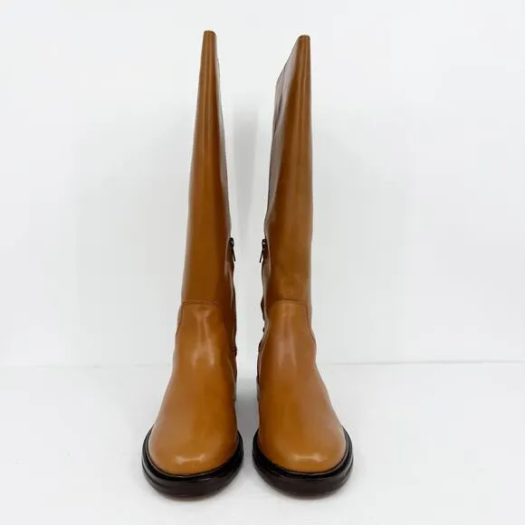 Madewell Womens The Drumgold Boot US 10.5 Brown Leather Flat Mid Calf NIB
