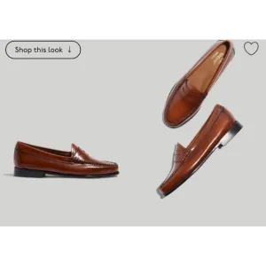 Madewell X $175 G.H.BASS Womens Whitney Weejuns® Penny Loafers Size 9 NG197