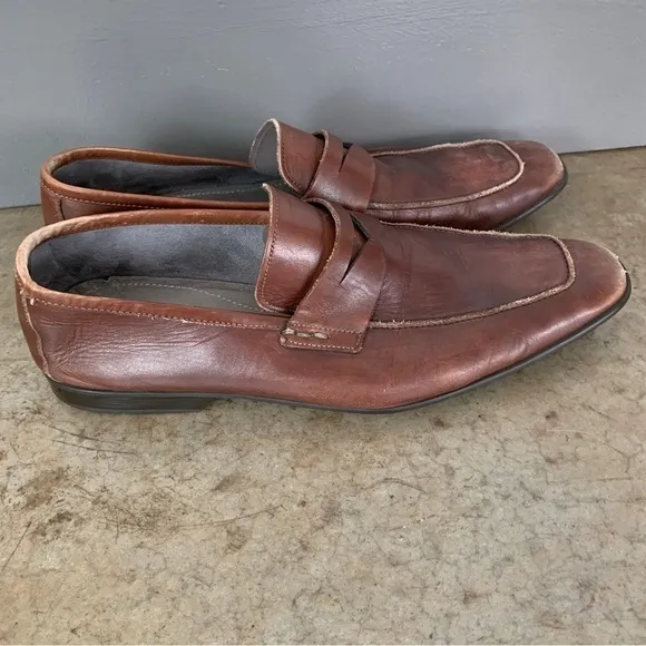 Magnanni Leather Penny Loafers Size 9M