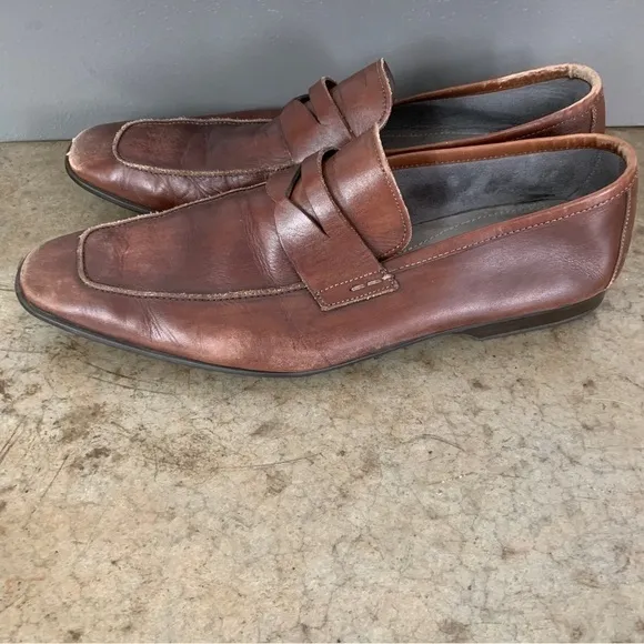 Magnanni Leather Penny Loafers Size 9M