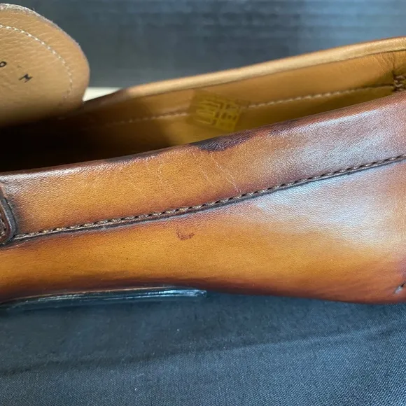 Magnanni Size 9 &quot;Vance&quot; Brown Leather Penny Loafers • Excellent Condition