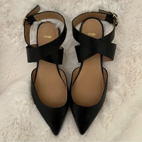 Maje Fimea strappy ballet flats 37