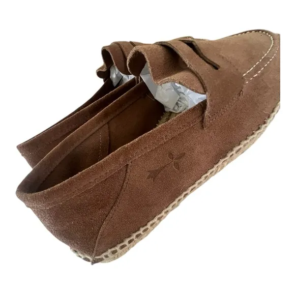 Manebi Hamptons Brown Suede Espadrilles Slip-On Loafers Spain Men's Sz 42 US 9