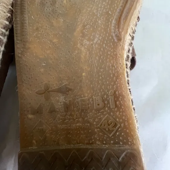 Manebi Hamptons Brown Suede Espadrilles Slip-On Loafers Spain Men's Sz 42 US 9