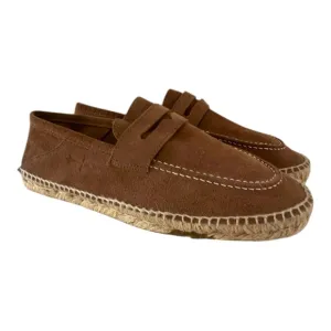 Manebi Hamptons Brown Suede Espadrilles Slip-On Loafers Spain Men's Sz 42 US 9