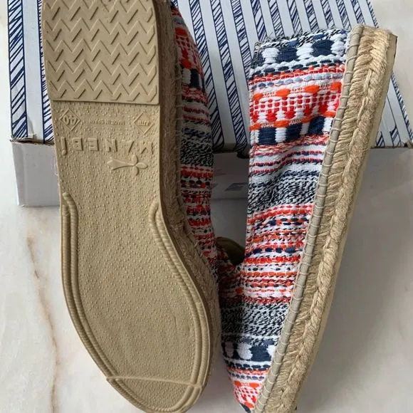 Manebi Ibiza Stripe Tweed Espadrilles Flats 10 NWT