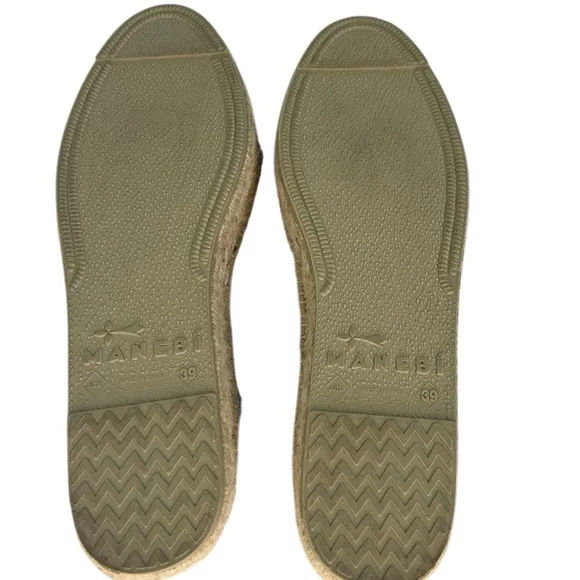 Manebi Tweed Espadrilles Multi Color Slip On Shoes Summer Resortwear SZ 39/8