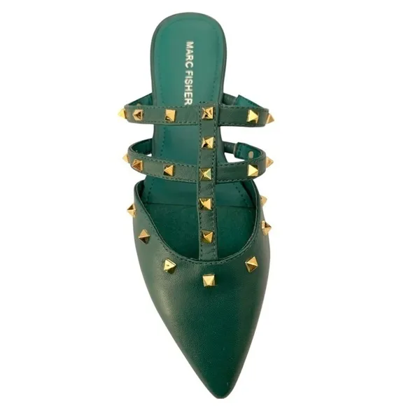 Marc Fisher Amazie Rock Stud Mule Flats Sandals