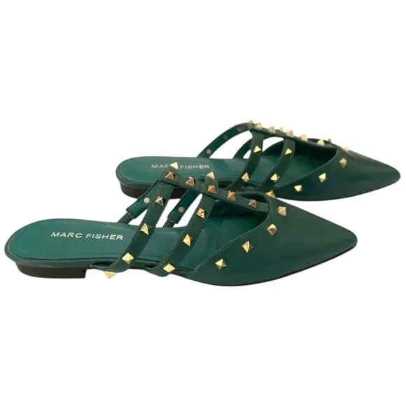 Marc Fisher Amazie Rock Stud Mule Flats Sandals