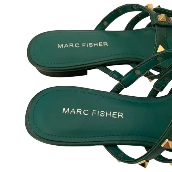 Marc Fisher Amazie Rock Stud Mule Flats Sandals