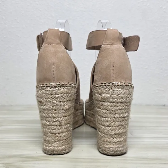 Marc Fisher Espadrille Tan Suede Espadrilles Size 8