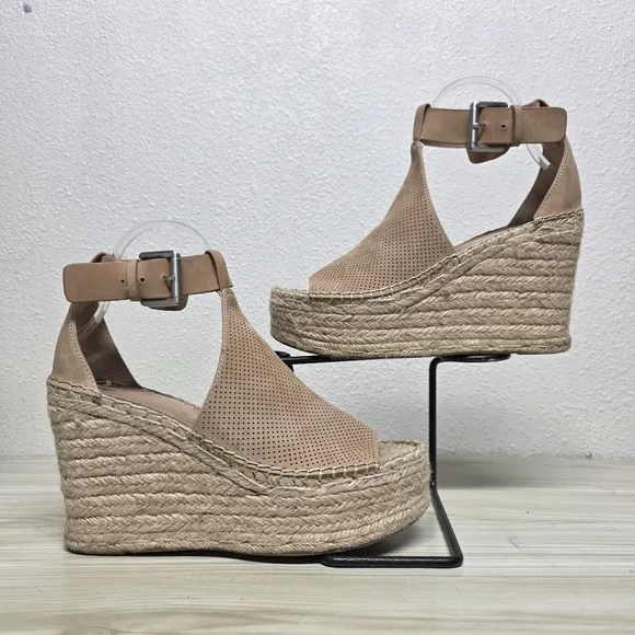 Marc Fisher Espadrille Tan Suede Espadrilles Size 8