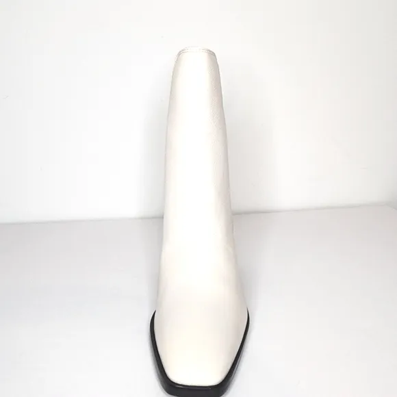 Marc Fisher Kristie mid Calf leather Boots in Ivory Size 7.5