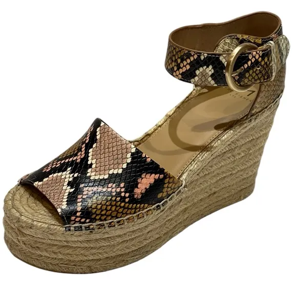 MARC FISHER LTD ALIDAS WEDGE SANDALS SZ 7.5