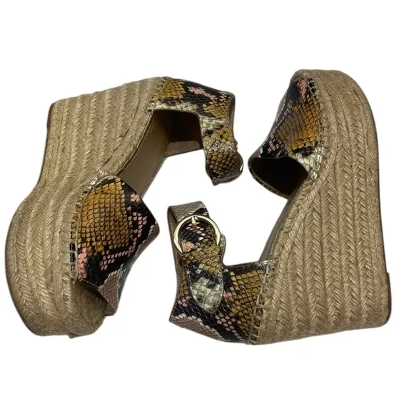 MARC FISHER LTD ALIDAS WEDGE SANDALS SZ 7.5
