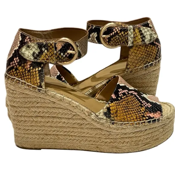 MARC FISHER LTD ALIDAS WEDGE SANDALS SZ 7.5