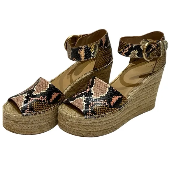 MARC FISHER LTD ALIDAS WEDGE SANDALS SZ 7.5