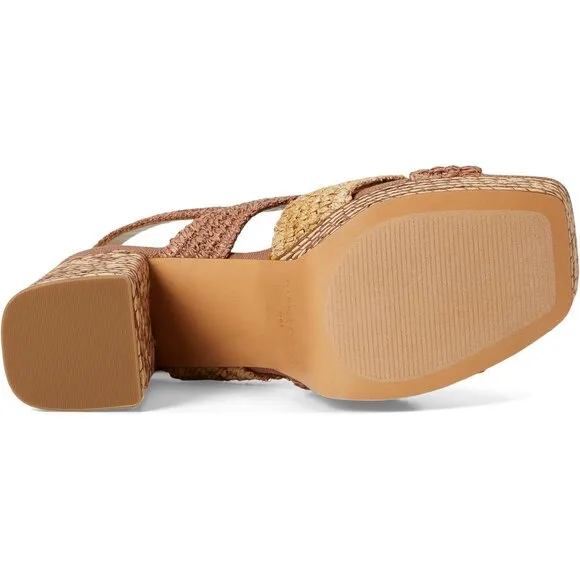 Marc Fisher Shoes Caddy Dark Natural Multi Heeled Sandals