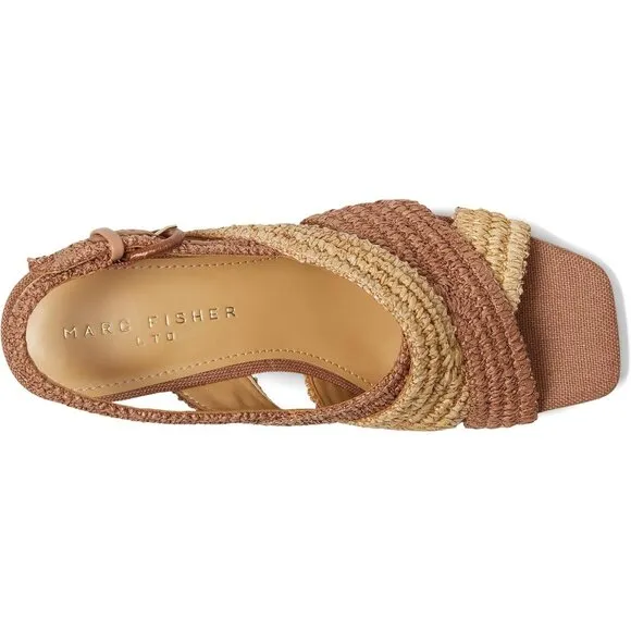 Marc Fisher Shoes Caddy Dark Natural Multi Heeled Sandals