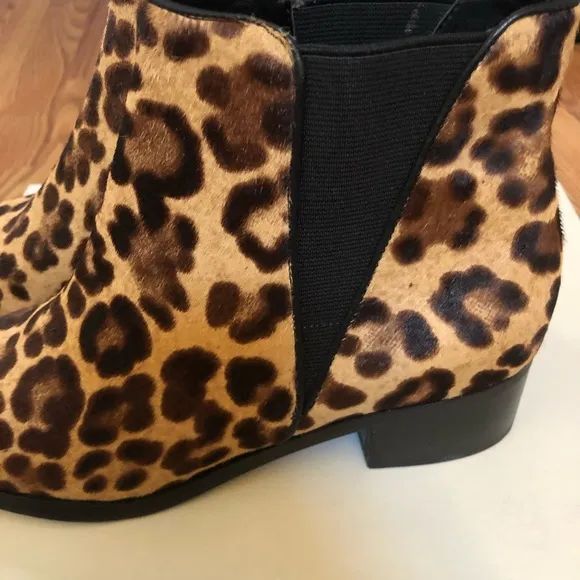 Marc Fisher Yale Calf Hair Booties Leopard 8