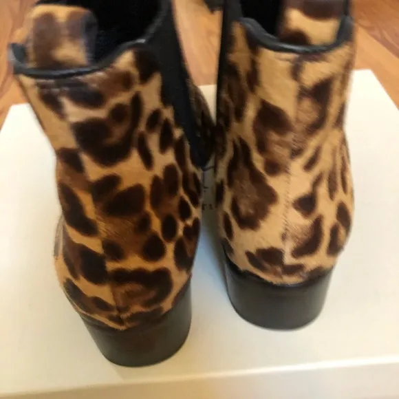 Marc Fisher Yale Calf Hair Booties Leopard 8