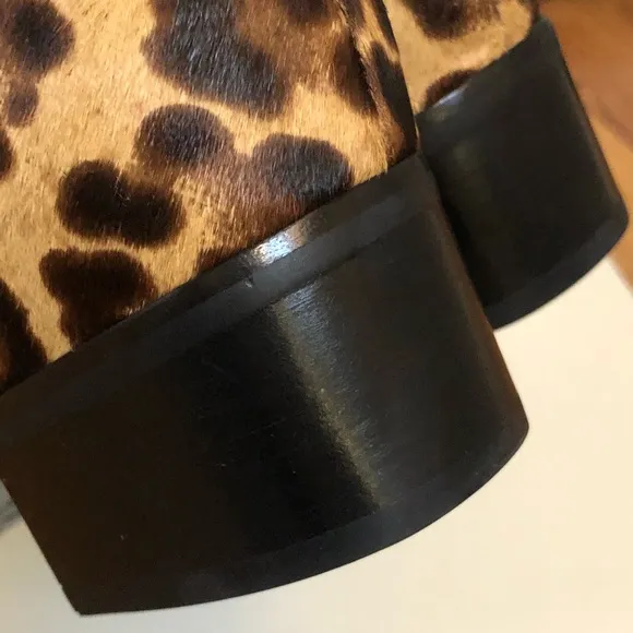 Marc Fisher Yale Calf Hair Booties Leopard 8
