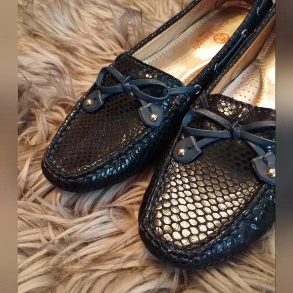Marc Joseph Cypress Hill Blue Leather Slip On Driving Loafers