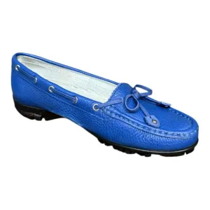 Marc Joseph Leather Tumbled Golf Shoes Blue Size 7 (Fits 7.5-8)