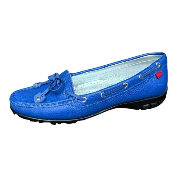 Marc Joseph Leather Tumbled Golf Shoes Blue Size 7 (Fits 7.5-8)