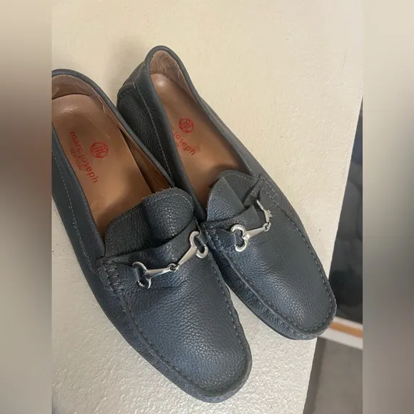 Marc Joseph Men's Shoes grey Size‎  13 Mulberry St. Leather Driving loafers