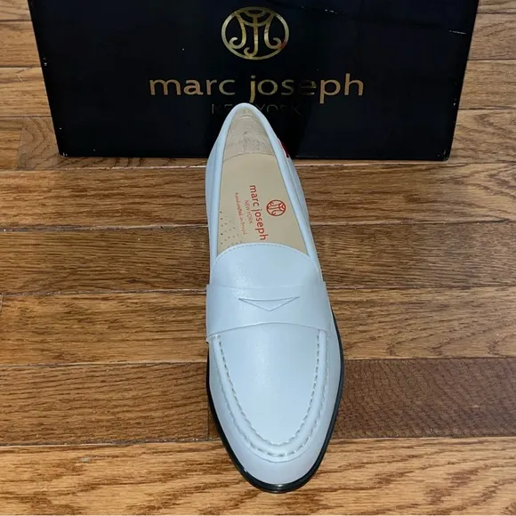 Marc Joseph New York Lafayette Penny Loafers Off- White Napa Women’s Size 7