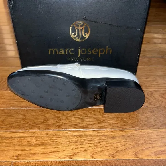 Marc Joseph New York Lafayette Penny Loafers Off- White Napa Women’s Size 7
