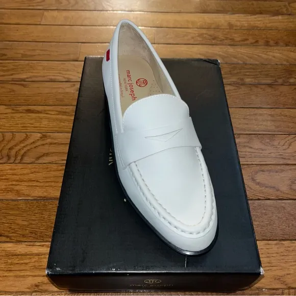 Marc Joseph New York Lafayette Penny Loafers Off- White Napa Women’s Size 7