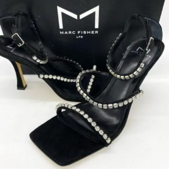 Marc Fisher Women's Dezzi Embellished Strappy High Heel Sandals Size 9 New