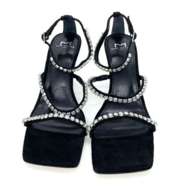 Marc Fisher Women's Dezzi Embellished Strappy High Heel Sandals Size 9 New