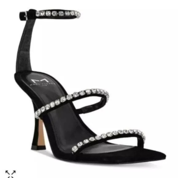 Marc Fisher Women's Dezzi Embellished Strappy High Heel Sandals Size 9 New