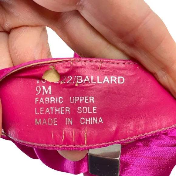 MARION PARKE Ballard Satin   Leather Sandals Hot Pink Size 9