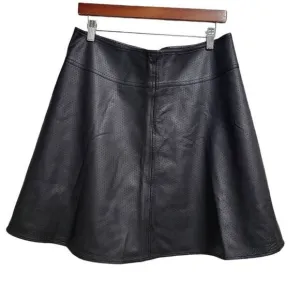 Mark Zunino Perforated Faux Leather Skirt sz 10 nwot