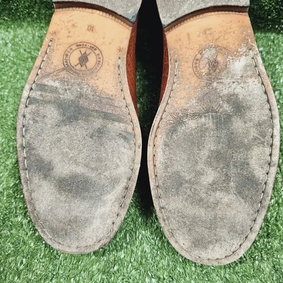 Martin Dingman All American Saddle Brown Leather Penny Loafers Mens Size 10