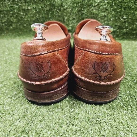 Martin Dingman All American Saddle Brown Leather Penny Loafers Mens Size 10