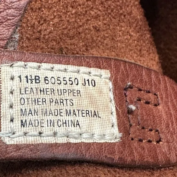 Mason Western Work Boots Men 11.5 B Brown Leather Mid-Calf Cowboy Western Oil Re