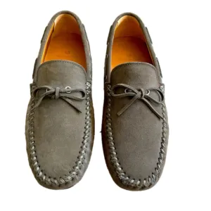 MASSIMO DUTTI Split Suede Loafer Muted Khaki Olive Green, Men’s Size 41 (US 8)