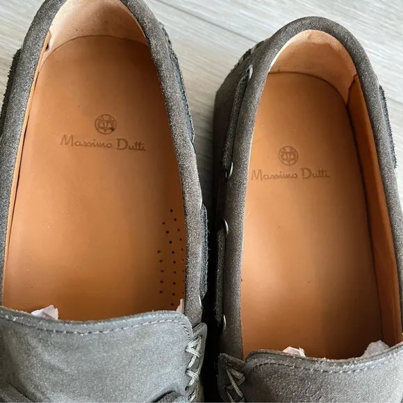 MASSIMO DUTTI Split Suede Loafer Muted Khaki Olive Green, Men’s Size 41 (US 8)
