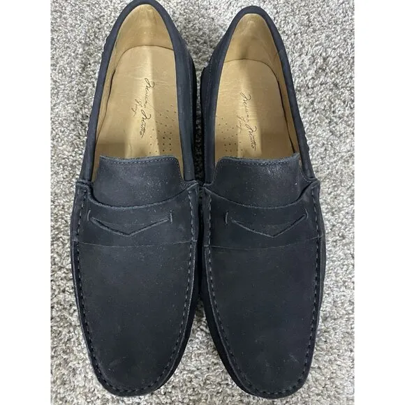 Massimo Matteo Black Suede Nubuck Penny Driver Loafers Men’s Size 11 New In Box